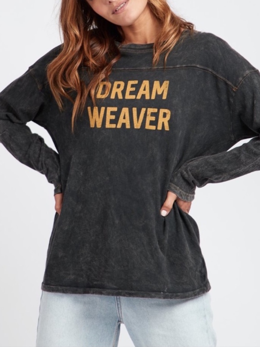 Billabong Dream Weaver Long Sleeve Tee Oversized Faded Graphic Surf Skate Grunge